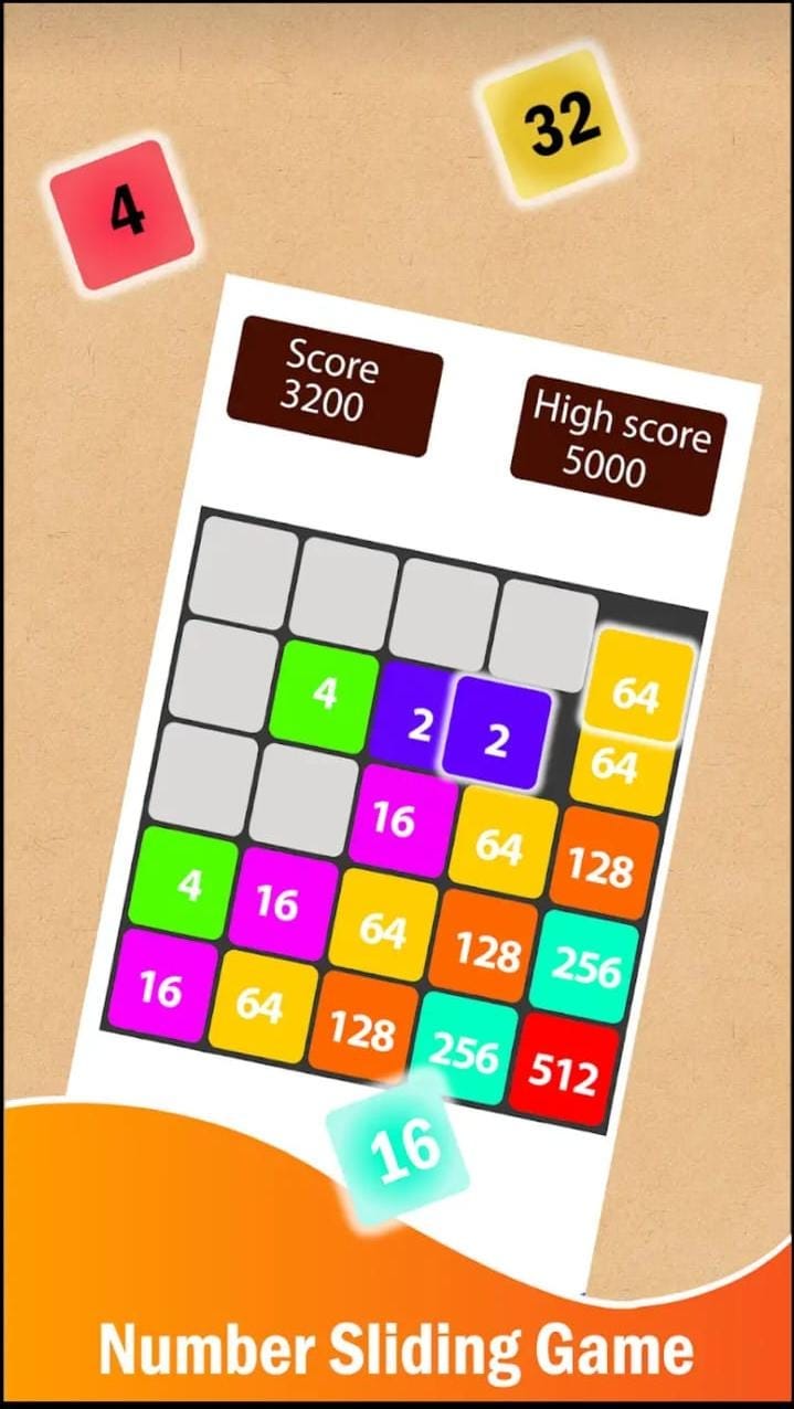Game 2248 /2048 Sliding Puzzle