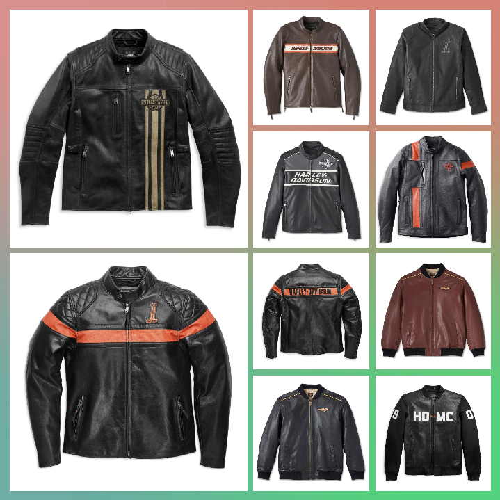 Mens Harley Davidson Leather Jackets - LEATHER JACKET GEAR® - Medium