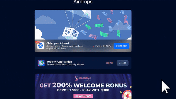 DappRadar — How to claim