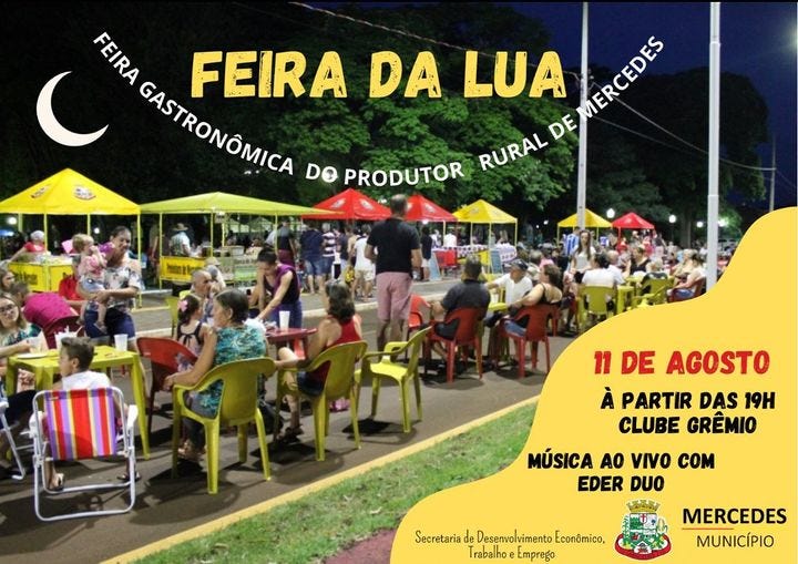 🌙✨ Feira da Lua em Mercedes: Gastronomia, Frescor e Música Ao Vivo! 🎶🍴