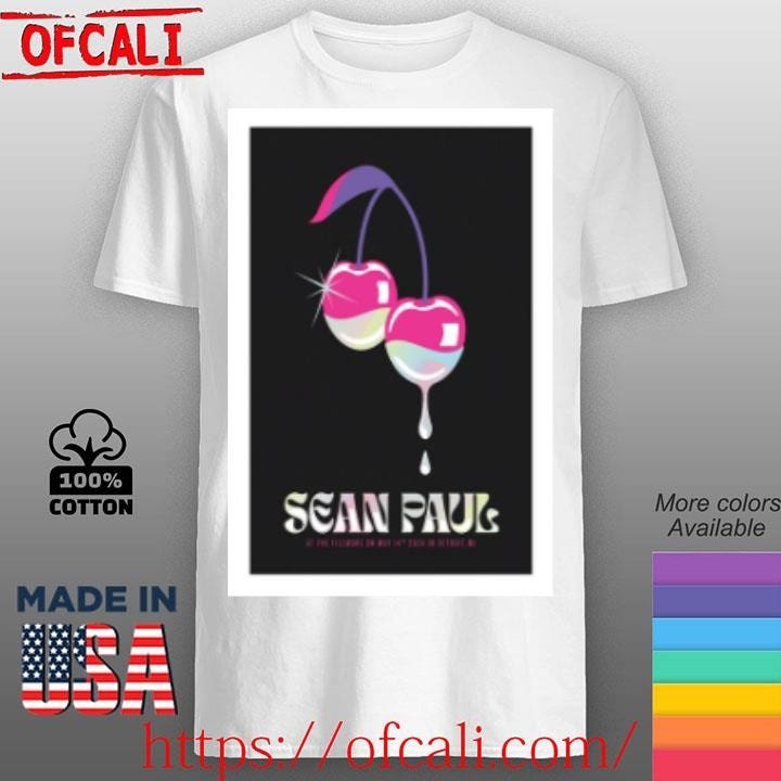 Sean Paul May 14th 2024 The Fillmore Detroit MI Poster Shirt Ofcali