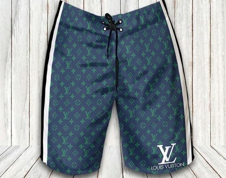 Louis Vuitton Blue Monogram Swim Shorts