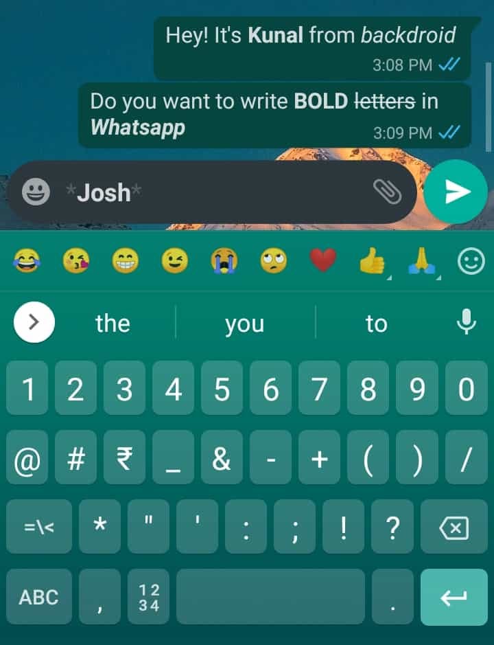 How To Write Bold Letters In Whatsapp