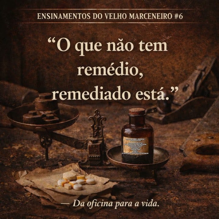 Ensinamento de um velho marceneiro. Kkkkk
