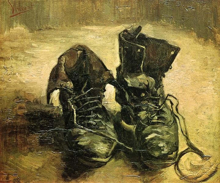 Vincent van Gogh, A pair of shoes, 1886.