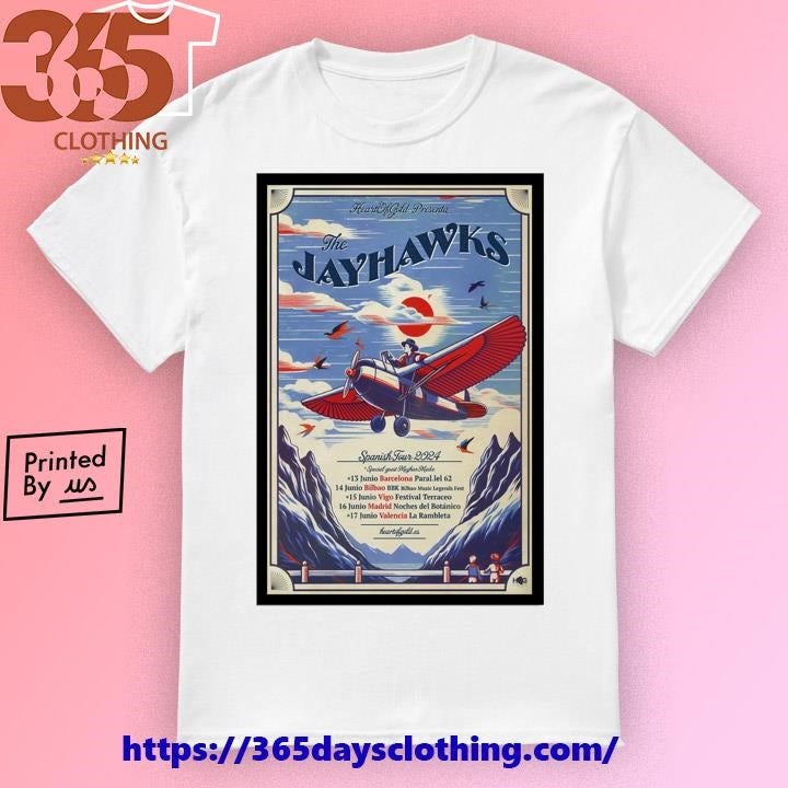 Official The Jayhawks Spanish Tour 2024 Poster TShirt