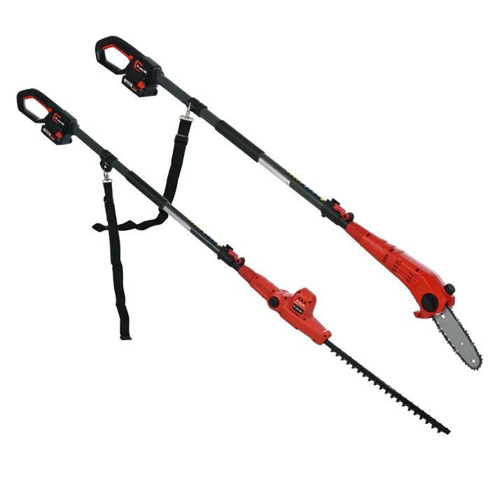 BAUMRAG Cordless 2 in 1 Pole Chainsaw and Hedge Trimmer Combo Kit, with 20V SYNC Battery and