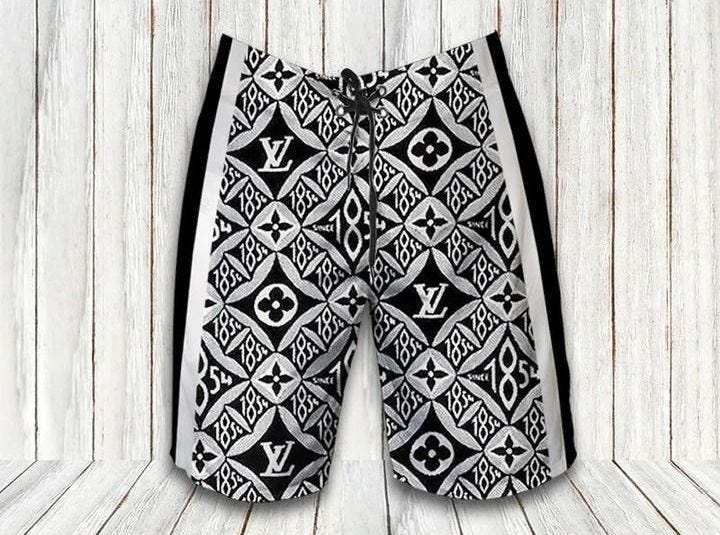 NEW FASHION] Louis Vuitton New 3D Luxury Brand All Over Print Shorts Pants  For Men