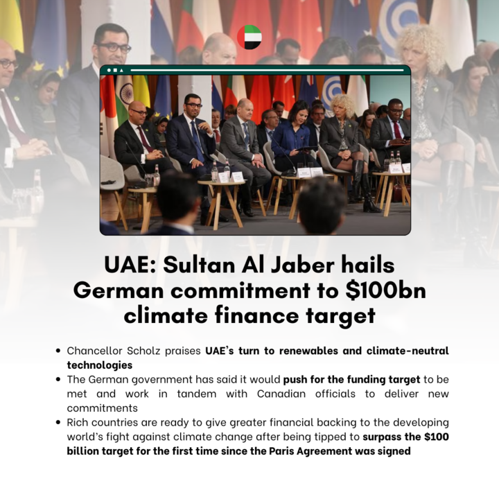 Germany And UAE On Track To Meet $100bn Climate Finance Target | By ...