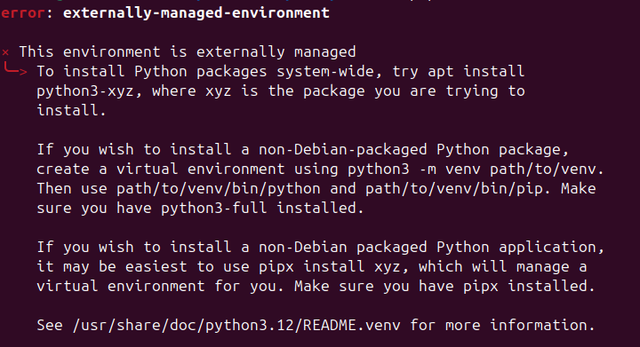 How To Fix Error Externally Managed Environment On Pip3 When Install How To Fix Error Externally Managed Environment On Pip3 When Install