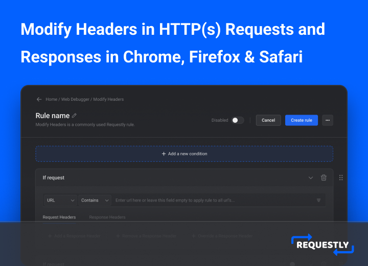 modify headers safari