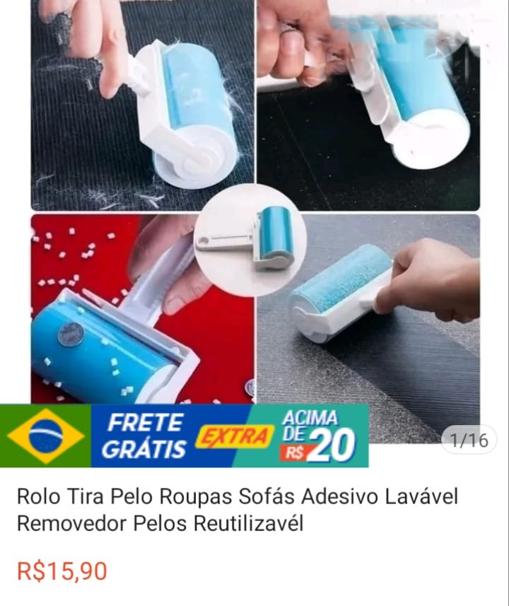 Rolo Tira Pelo Roupas Sofás Adesivo Lavável Removedor Pelos Reutilizável