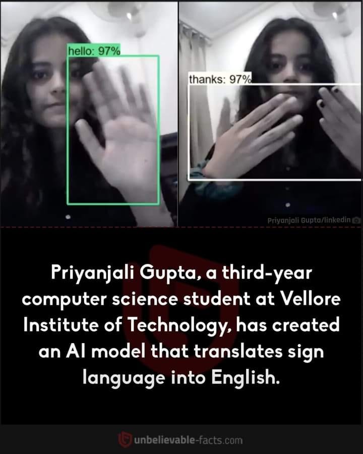 Priyanjali Gupta, a third-year computer science student specializing in ...