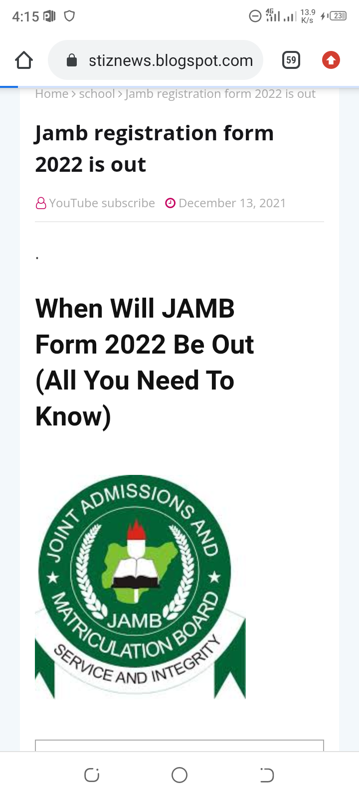 Jamb registration form 2022 is out When Will JAMB Form 2022 Be Out (All
