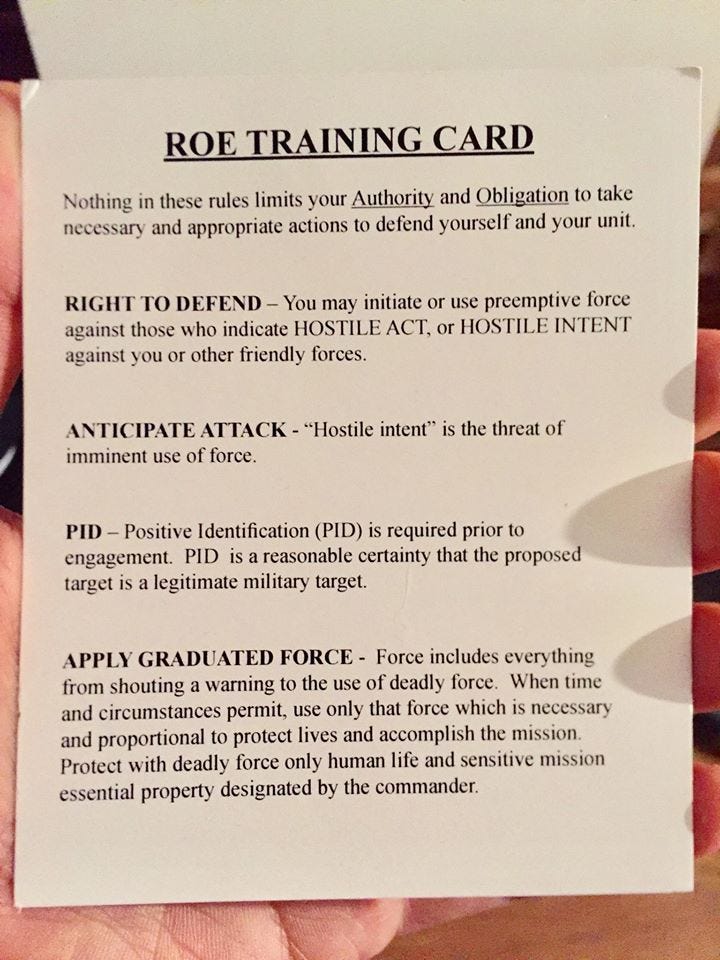 Military Rules Of Engagement