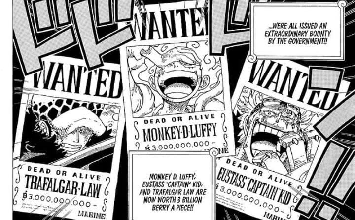 Top 30 highest One Piece bounties