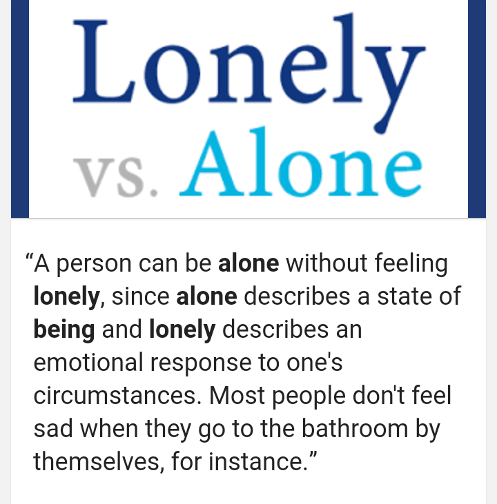 Being Lonely and Being Alone: What's the Difference? - Nystrom & Associates