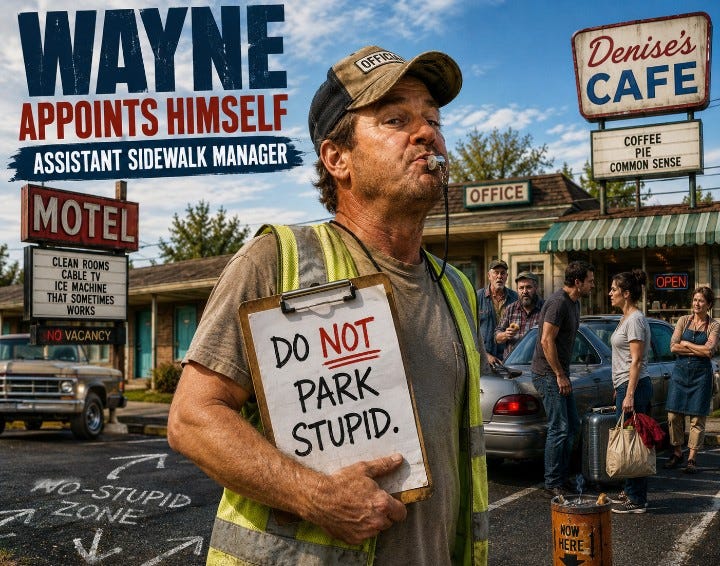 Wayne Appoints Himself Assistant Sidewalk Manager