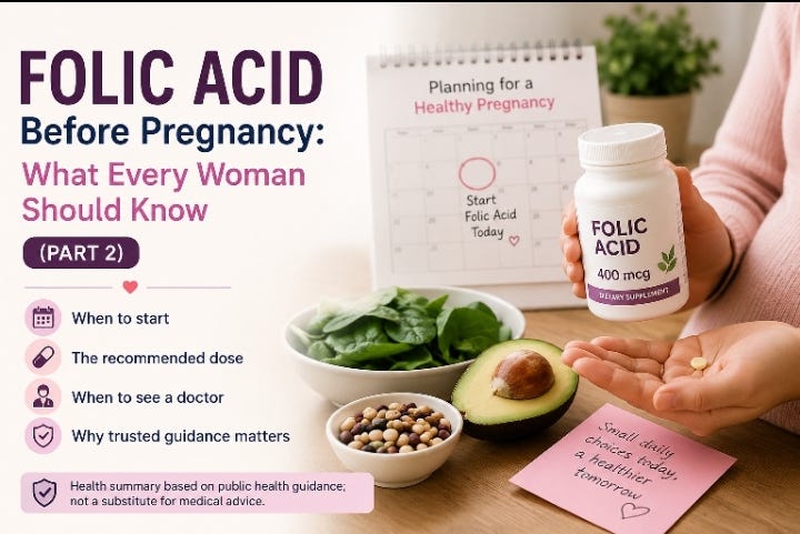 Folic Acid Before Pregnancy: What Every Woman Should Know (Part 2).
