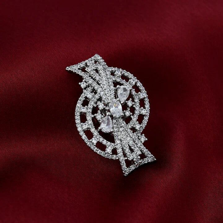 Saree Pins Kundan Earrings Online in India by Rebaari Fashion