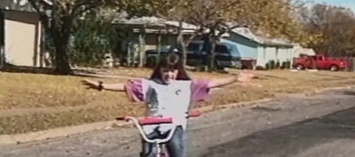 Amber Hagerman was filmed riding her bike shortly before her kidnapping. WFAA