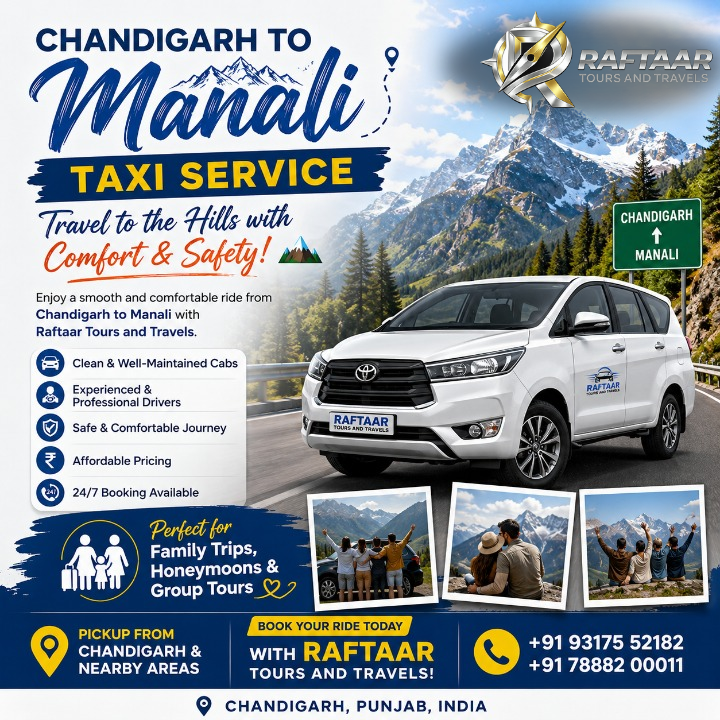 Safe & Comfortable Cab Booking from Chandigarh to Shimla — Raftaar Travels