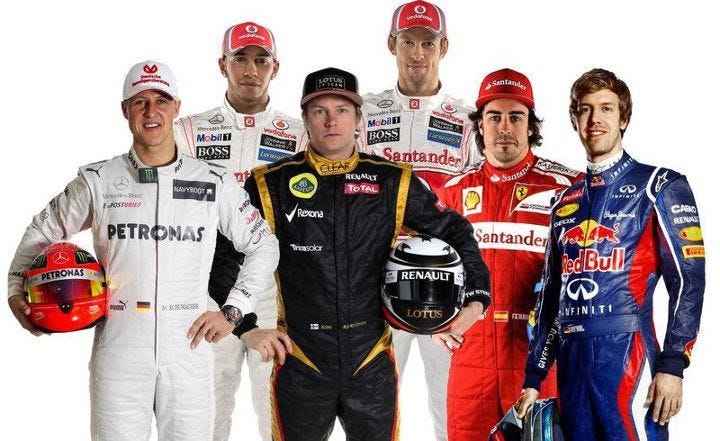 Six F1 champs on grids for 2012