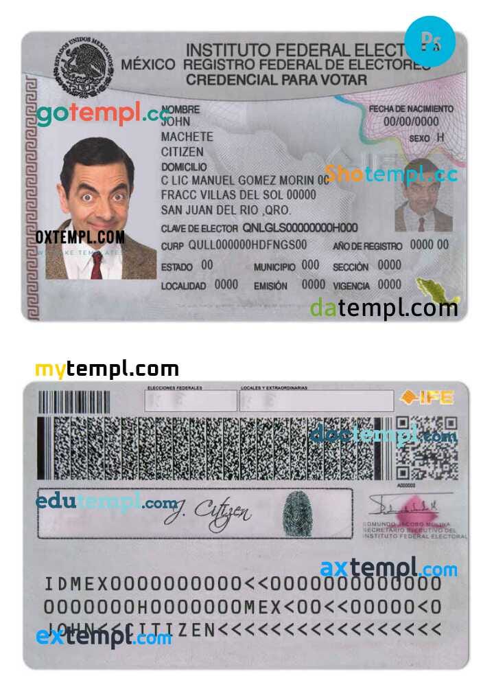 Mexico ID template in PSD format, fully editable | by Doctemplcc | Medium