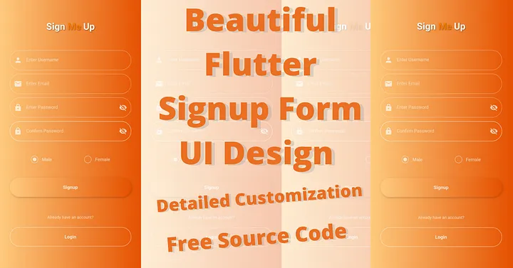 Beautiful Signup Flutter Form UI Design | by Zeeshan Ali | Medium