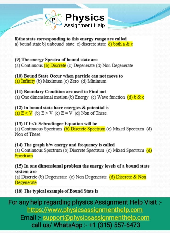 PHYSICS ASSIGNMENT HELP- Quantum Mechanics 2 Are You Stuck On Your ...