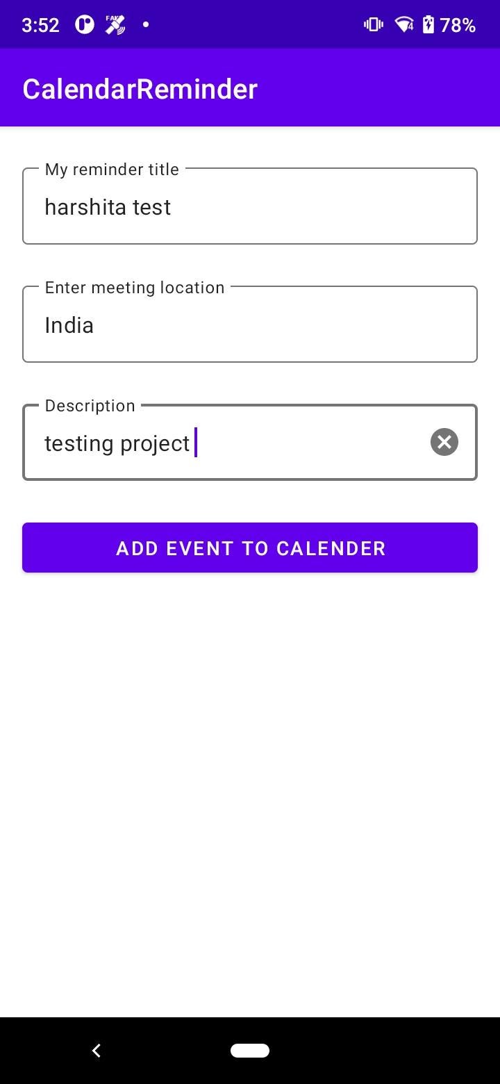 How To Set Calendar Reminder In Android Kotlin By Harshita Bambure How To Set Calendar Reminder In Android Kotlin By Harshita Bambure