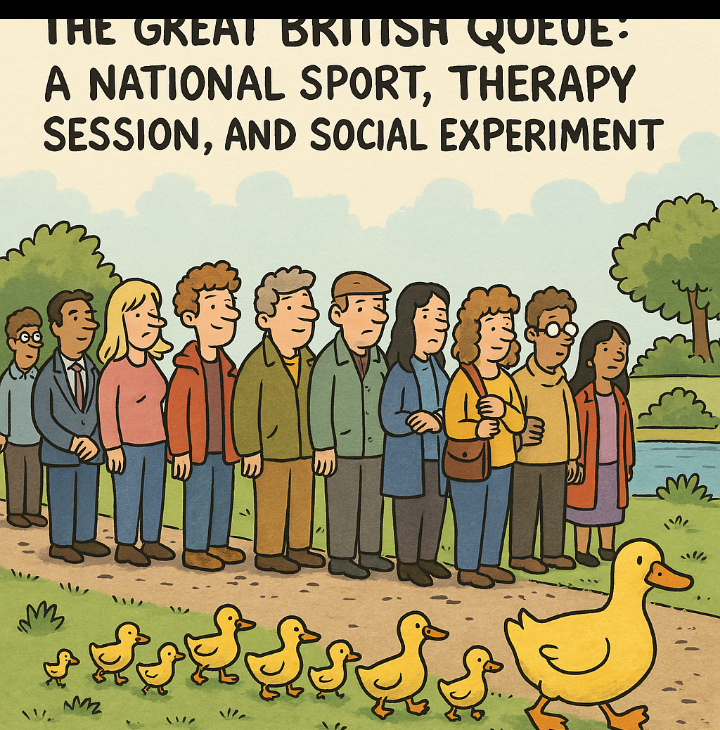 Title: “The Great British Queue: A National Sport, Therapy Session, and ...