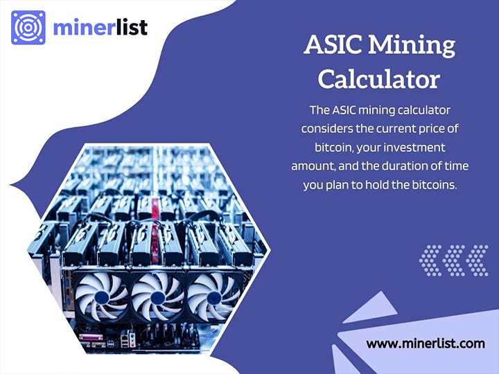 ASIC Mining Calculator - MinerList Crypto Miners - Medium