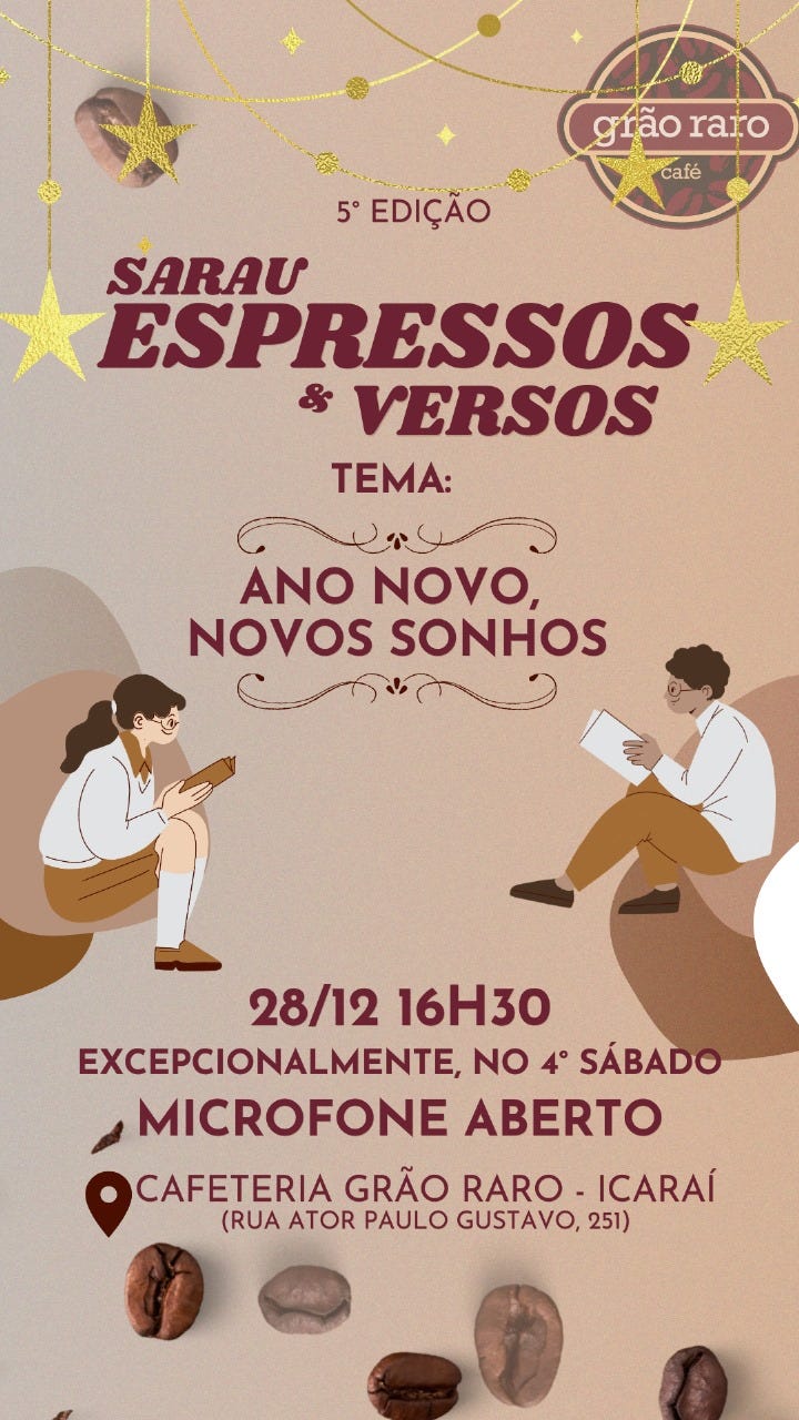 Encerrar 2024 da melhor forma possível, com café e poesia ✨
