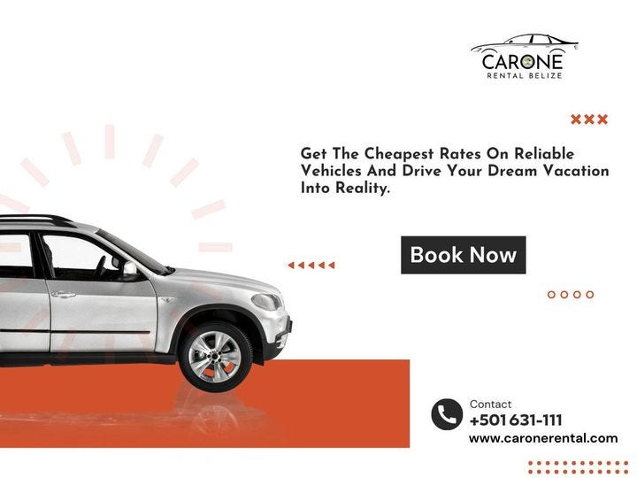 Looking for the cheapest car rental service in Belize? CarOne Rental