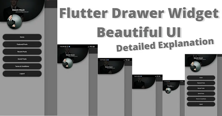 Beautiful Flutter Drawer Widget Customization | By Zeeshan Ali | Medium