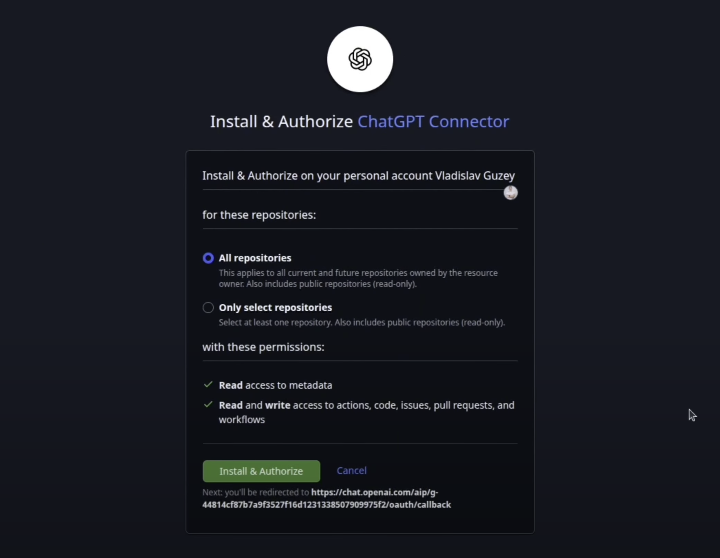 Connecting your GitHub account