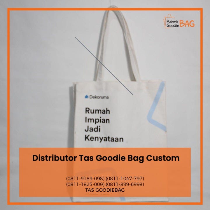 Distributor Tas Goodie Bag Custom Distributor Tas Spunbond Murah Medium