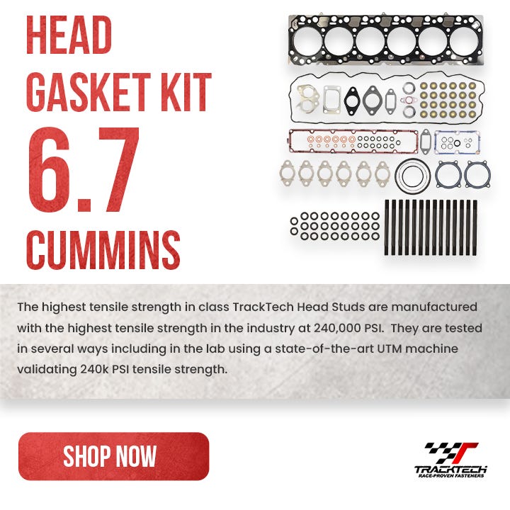 The pros and cons of the Tracktech Fasteners head studs for the Cummins