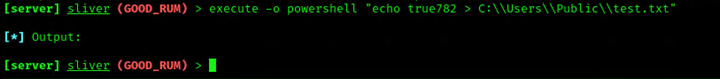 Successful command execution.