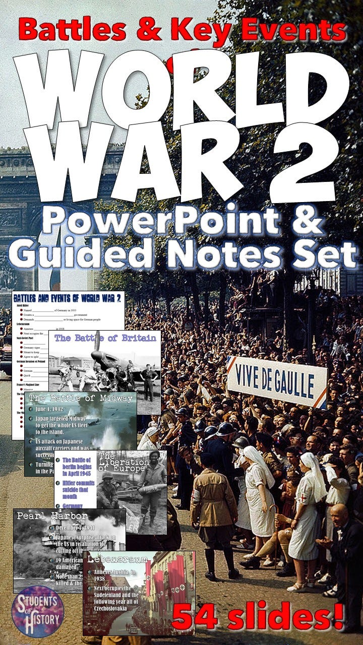 World War 2 Powerpoint And Guided Notes By Students Of History Medium