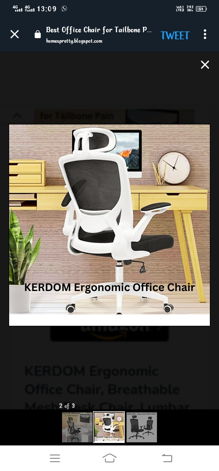 Ergonomic Office Chair, KERDOM Breathable Mesh Desk Chair, Lumbar