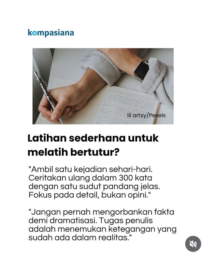 Perut Kaku Sebelum Menulis