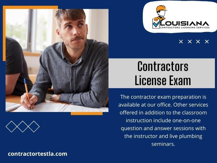 Contractors License Exam Louisiana Contractors Licensing Services