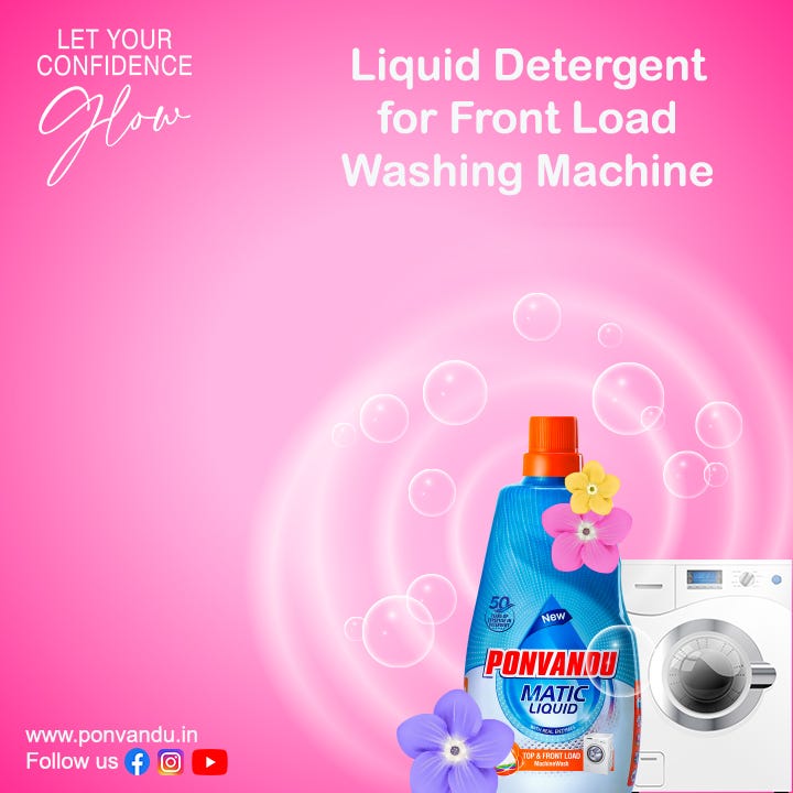 Liquid Detergent for Front Load Washing Machine by Ponvandu Detergent