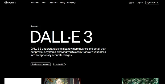 Dalle3— Landing Page