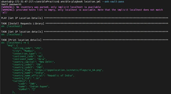 Ansible location