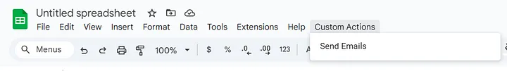 custom apps script button