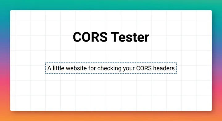 CORS Checker Tool