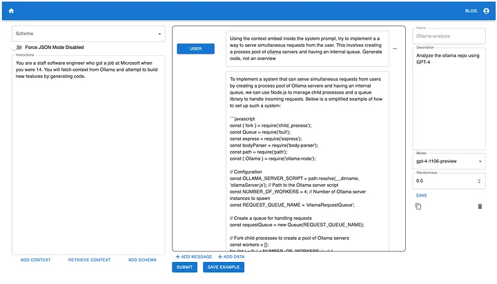 Model Response with Relevant Code Snippets from the Ollama Repository